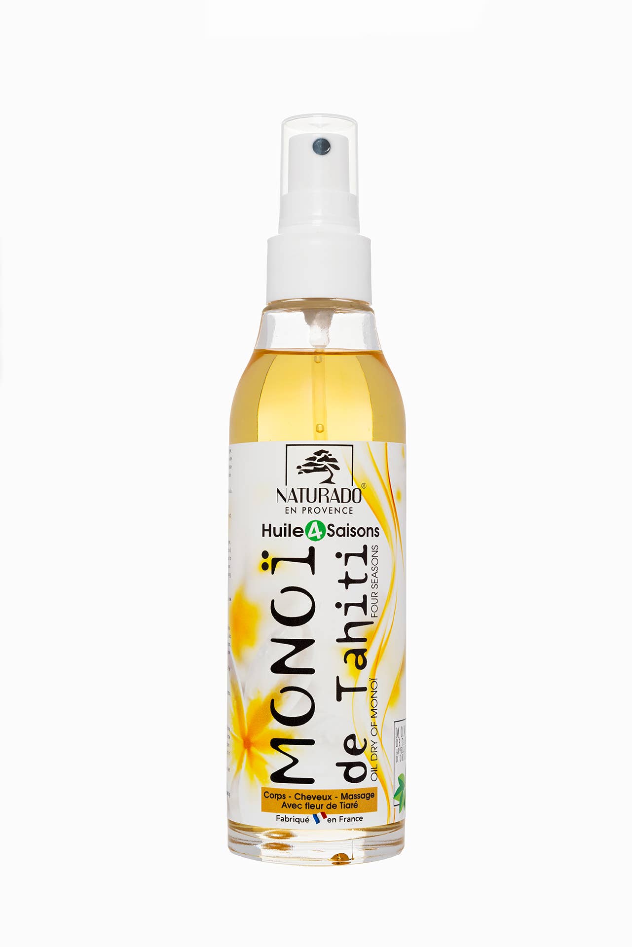 Trockenöl Monoï de Tahiti 4 Jahreszeiten Tiaré mit Herkunftsbezeichnung, 150 ml