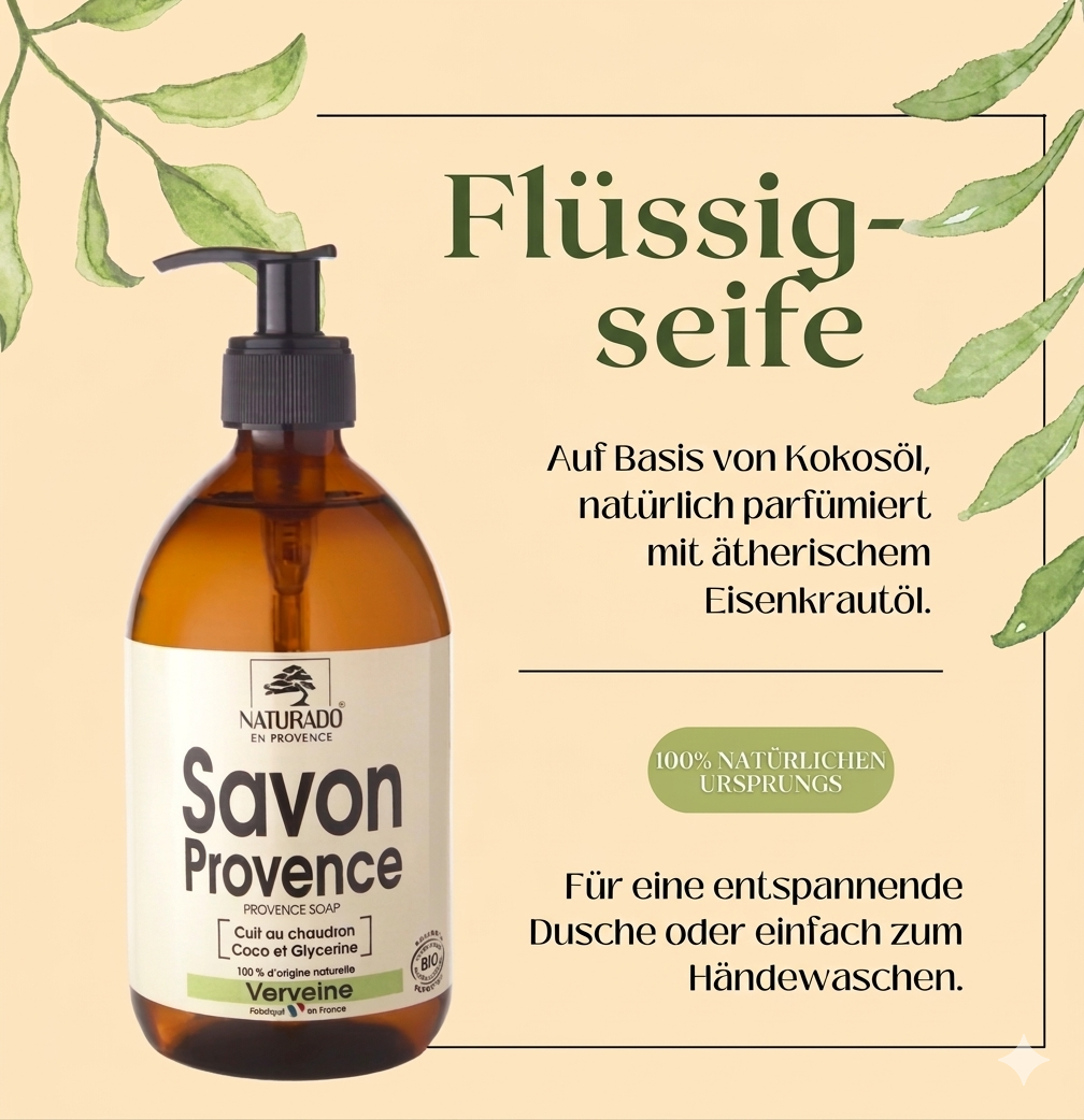 Ecocert Bio-Flüssigseife Provence-Verbena 500 ml