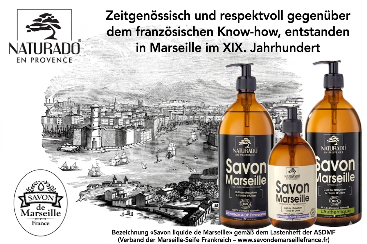 Ecocert Bio-Flüssigseife Marseille Lavendel AOP 500 ml